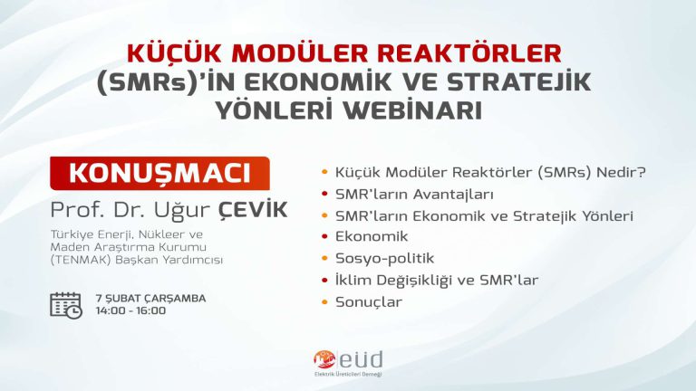 EÜD & TENMAK – Küçük Modüler Reaktörler (SMRs) Webinarı