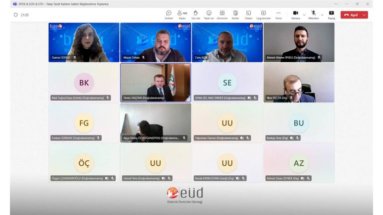 EPDK & EÜD & ETD – Talep Tarafı Katılımı Sektör Bilgilendirme Toplantısı