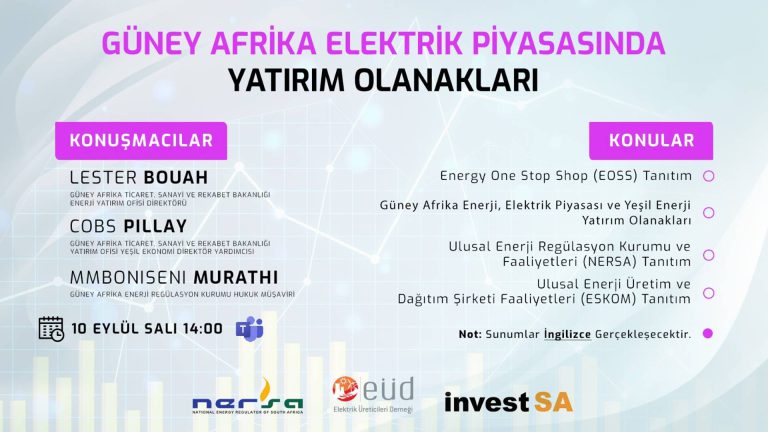 Güney Afrika Elektrik Piyasası Yatırım Olanakları Webinarı